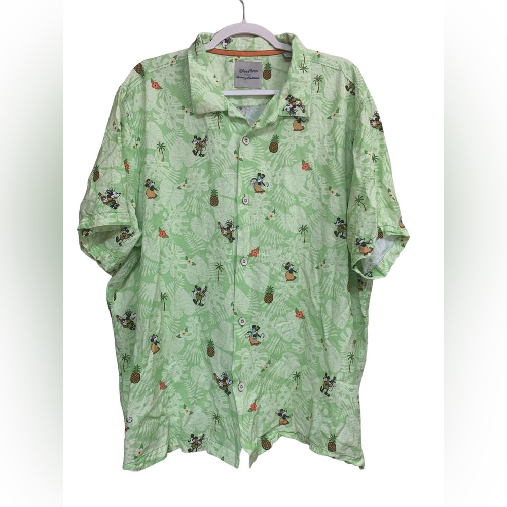 Tommy Bahama Disney Parks Mickey and Minnie Tropical Shirt Mens XXL